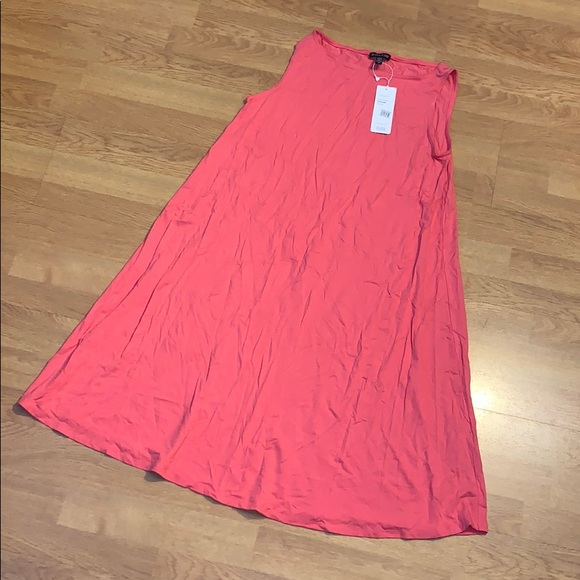 NWT Eileen Fisher Bateau Neck Knee Length Dress - Picture 2 of 9